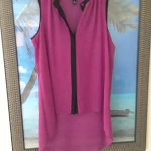 Purple with Black Womens Top
